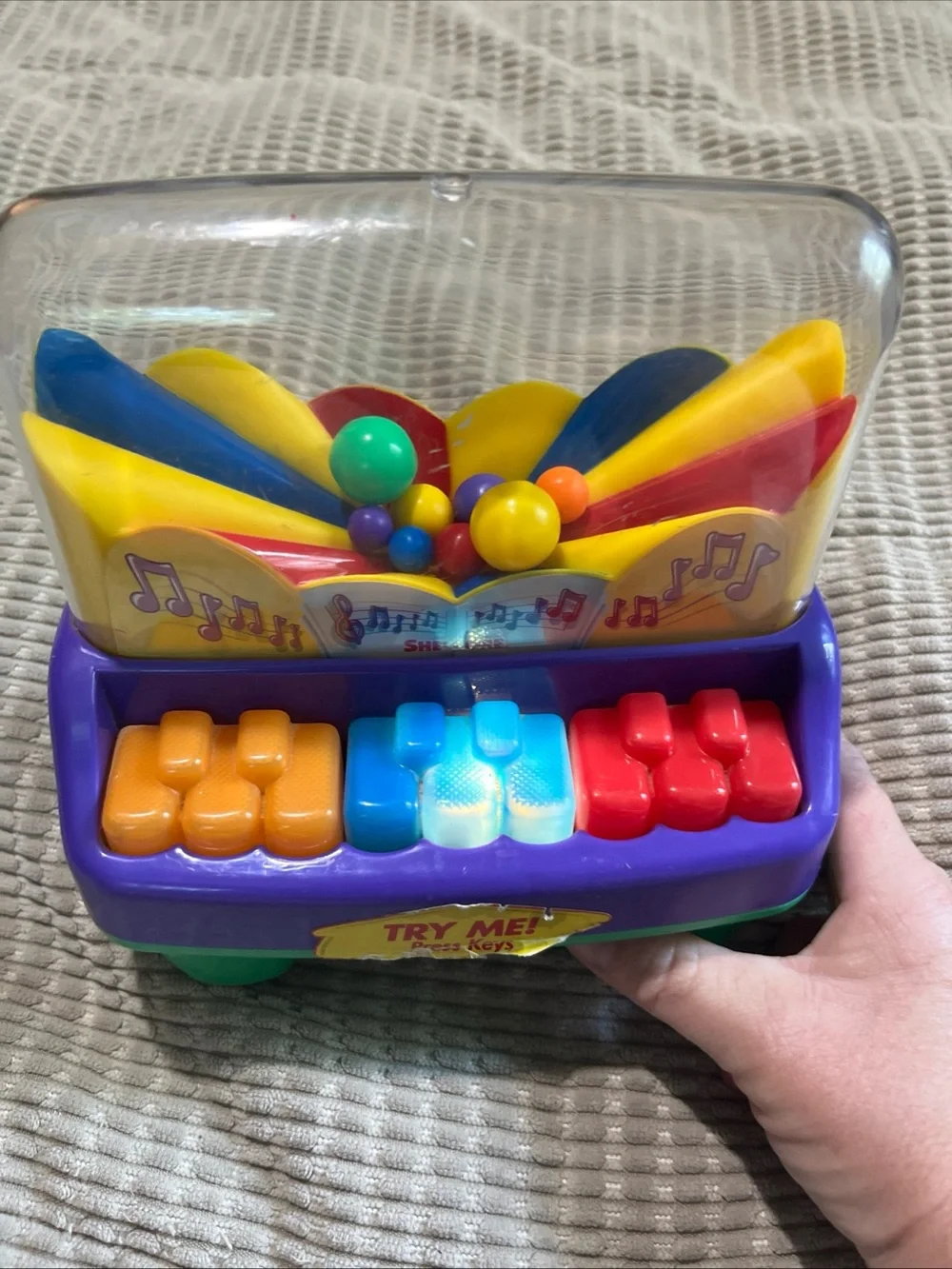 Shelcoro Colorful Kids Musical Keyboard Toy - Blue/Yellow/Red BALLS DO NOT POP